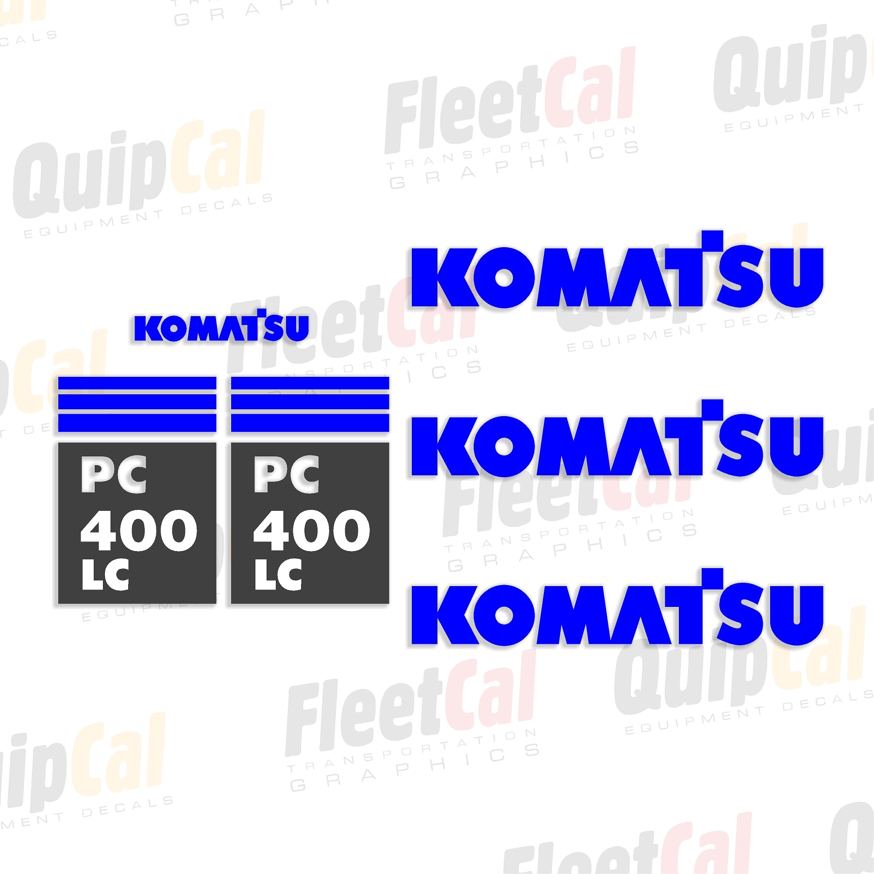 Komatsu Excavator Decals