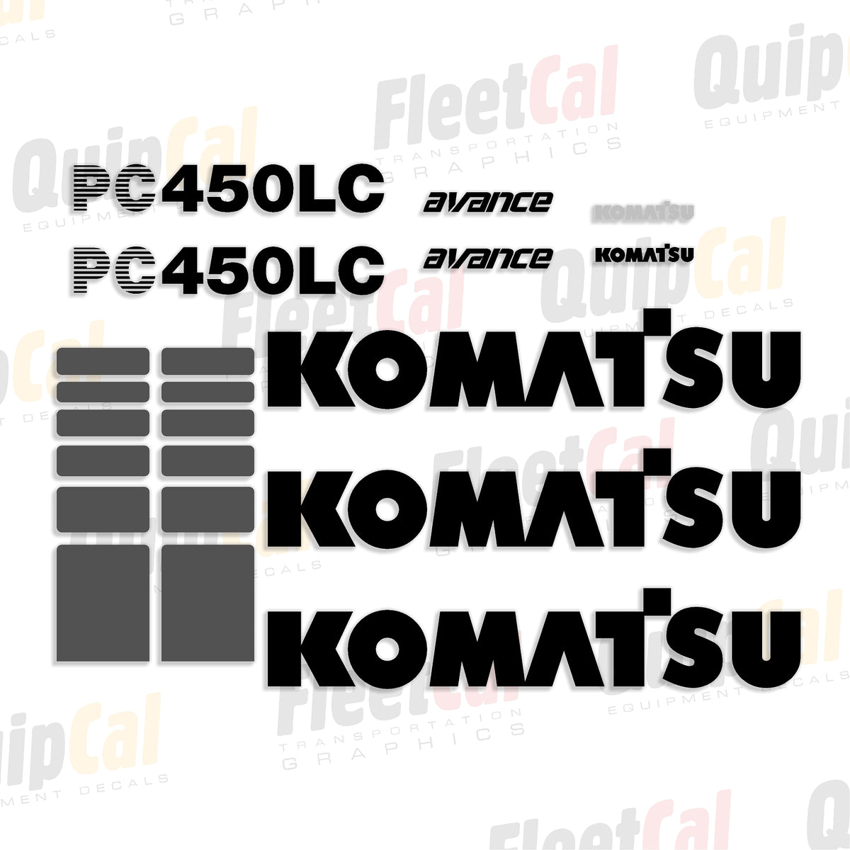 Komatsu Excavator Decals