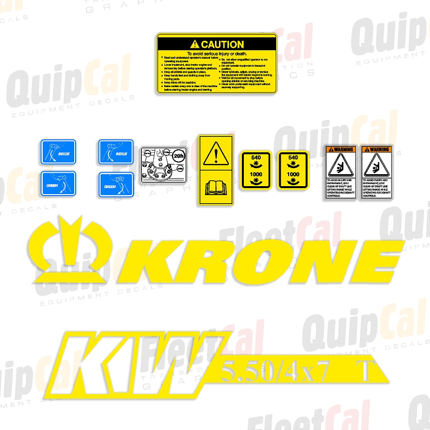 Krone Hay Equipment Decals