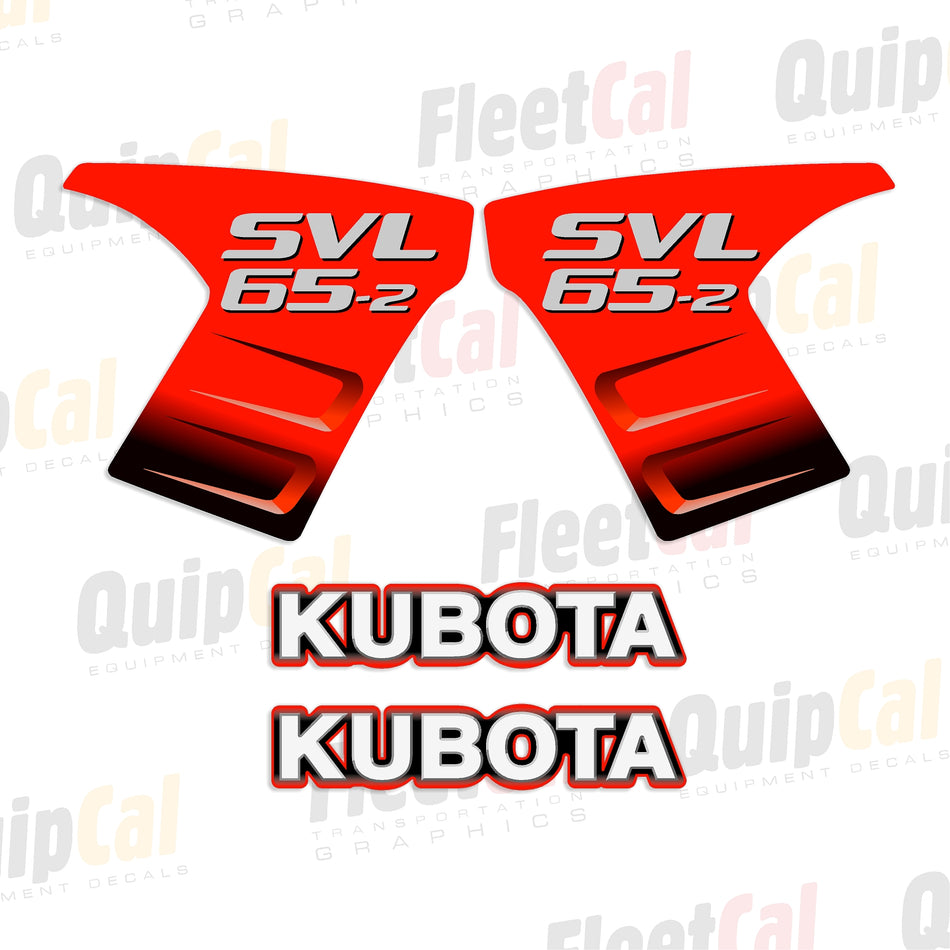 Kubota SVL65-2 Compact Track Loader Marking Decal Set