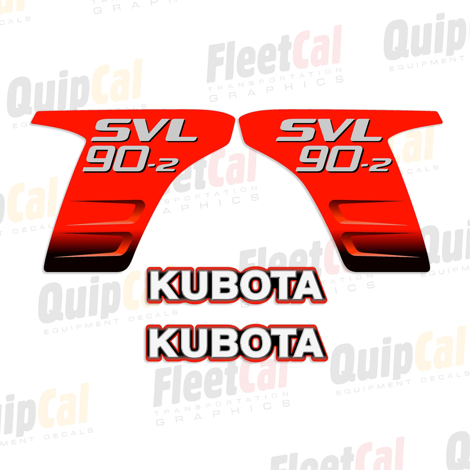 Kubota SVL90-2 Compact Track Loader Marking Decal Set