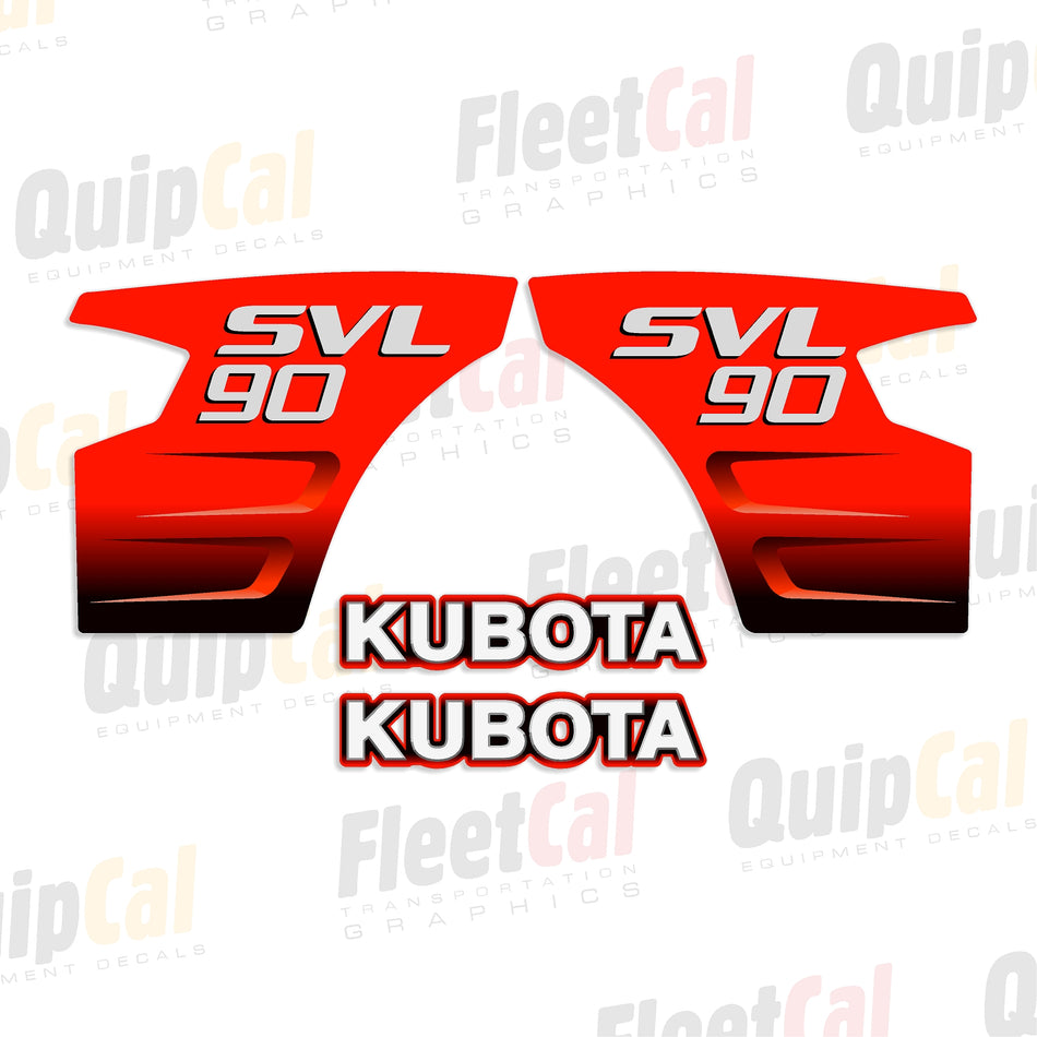 Kubota SVL90 Compact Track Loader Marking Decal Set