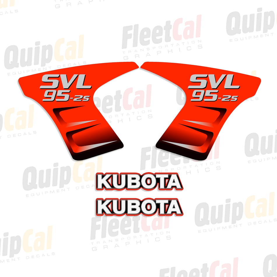 Kubota SVL95-2s Compact Track Loader Marking Decal Set