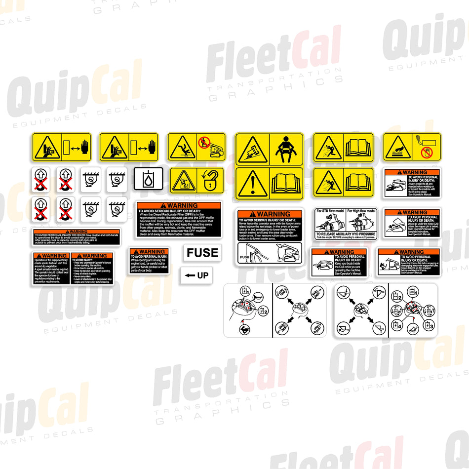 Kubota Compact Track Loader Safety Decal Set