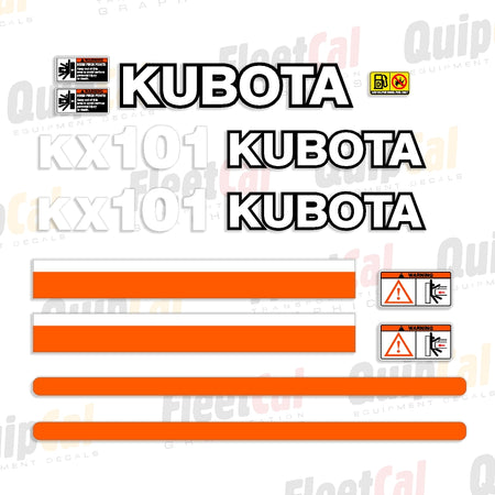 Kubota Excavator Decals