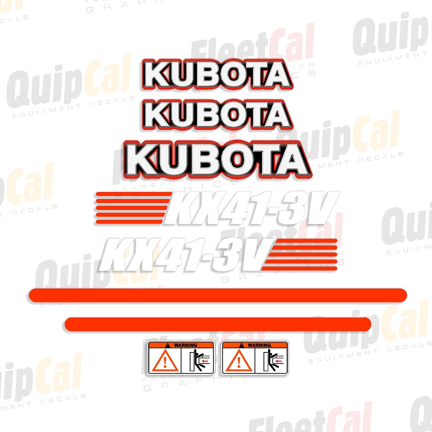 Kubota Excavator Decals