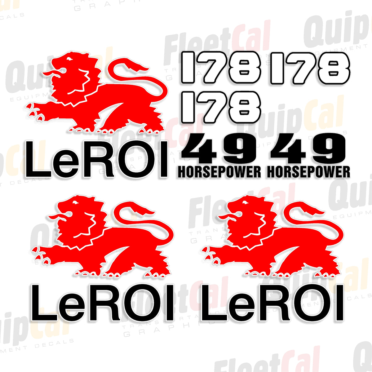 Decals for LeROI Air Compressors