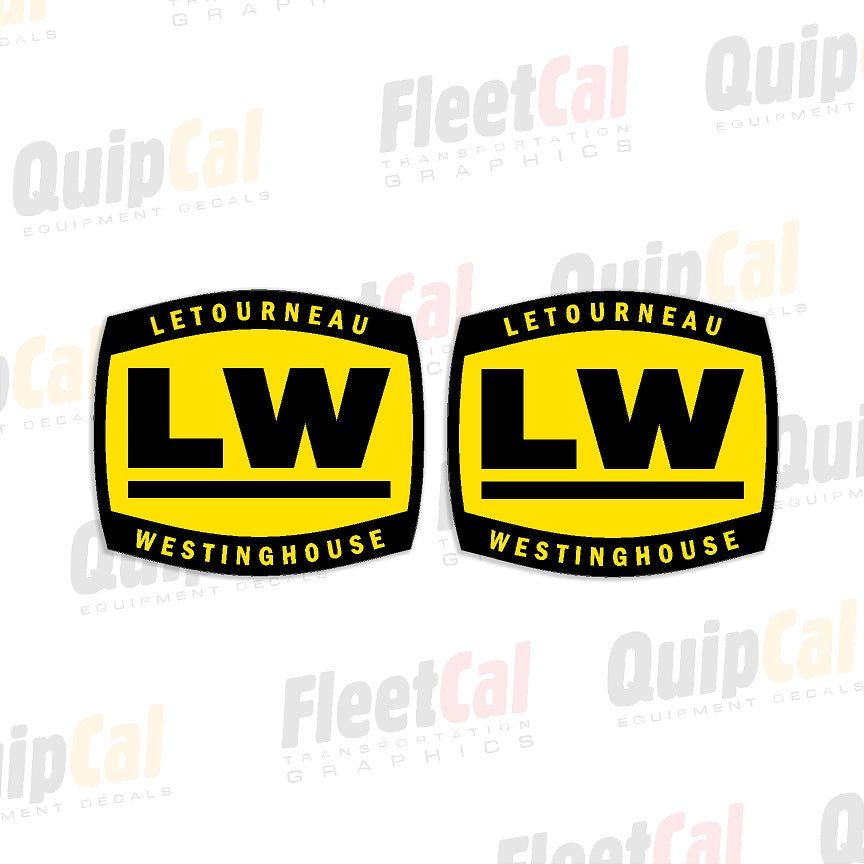 LeTourneau Westinghouse Logo Decals (1 PAIR)