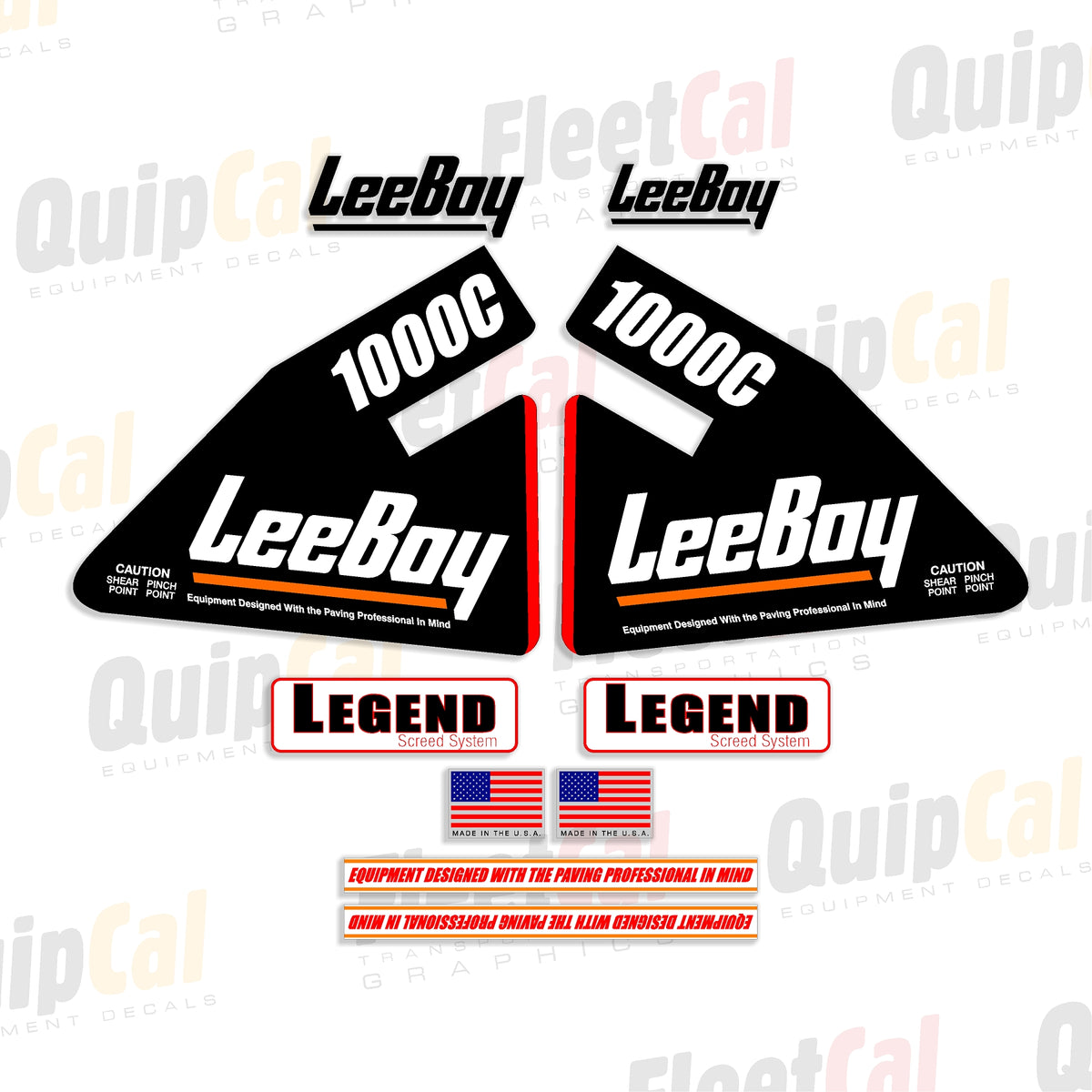 LeeBoy Paver Decals