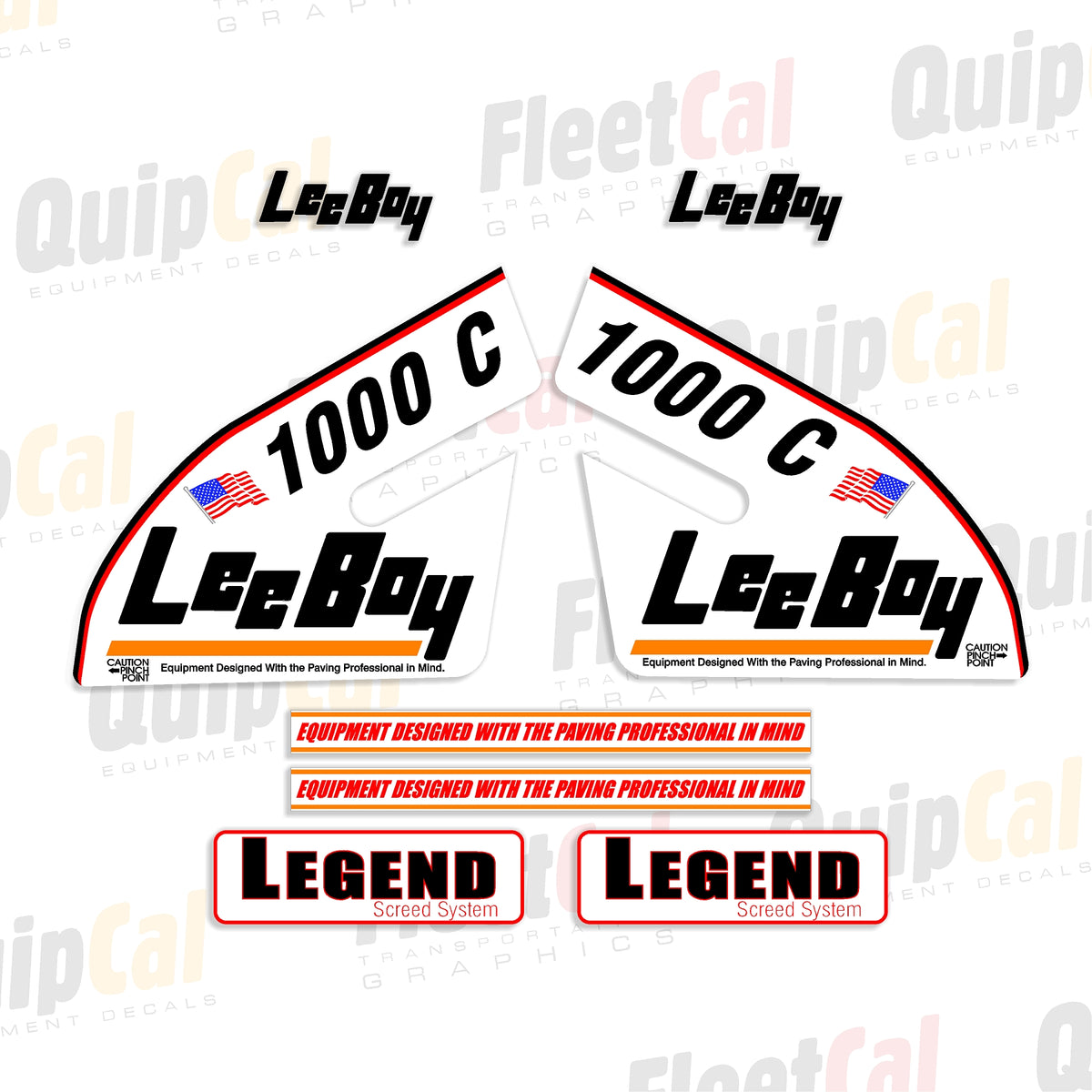 LeeBoy Paver Decals