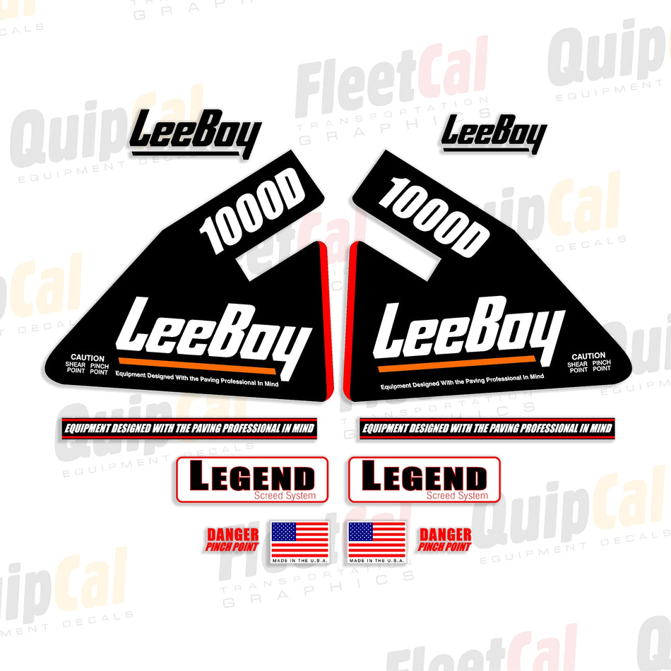 LeeBoy Paver Decals