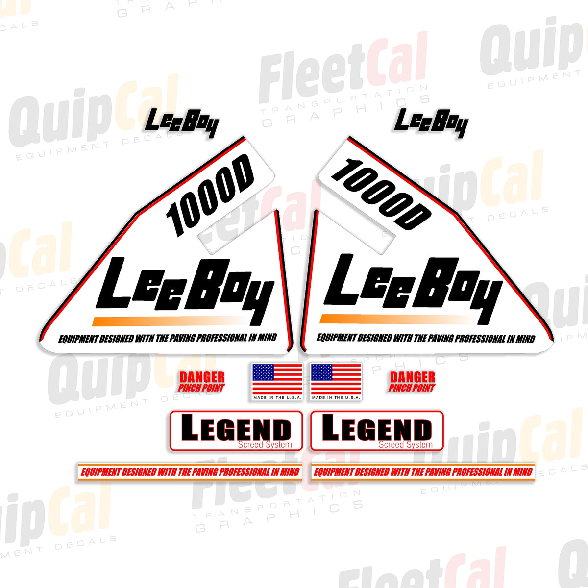 LeeBoy Paver Decals