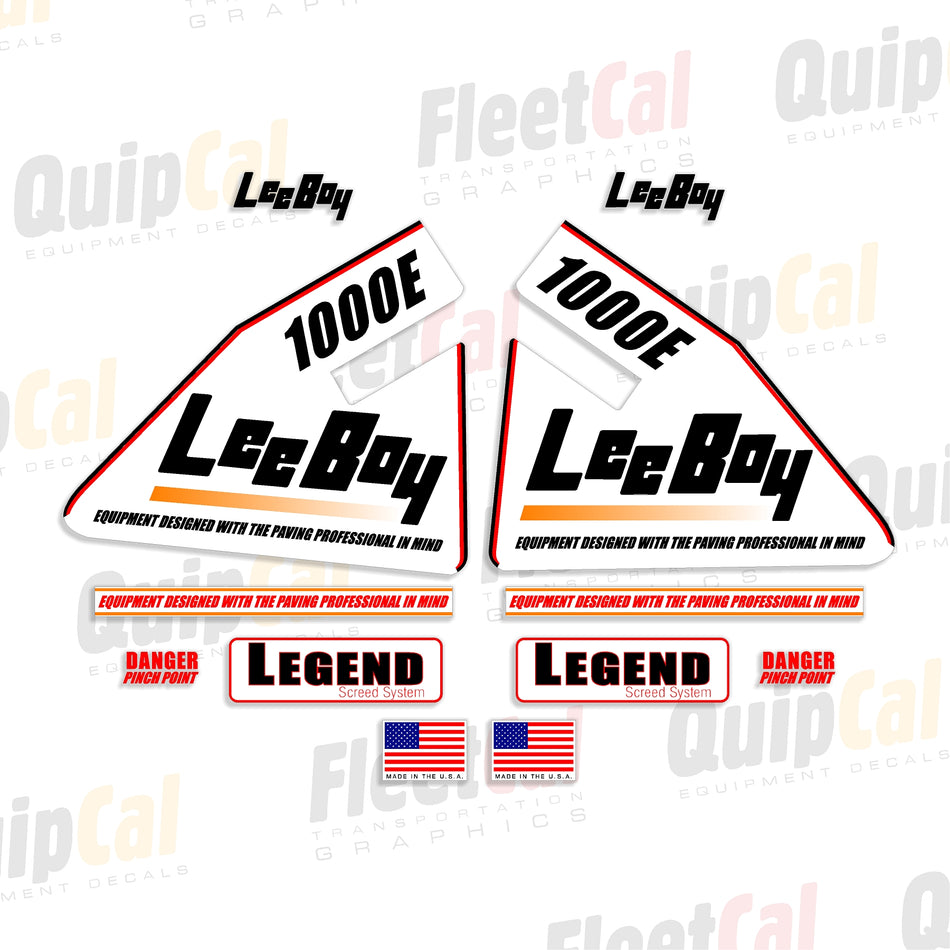 LeeBoy Paver Decals