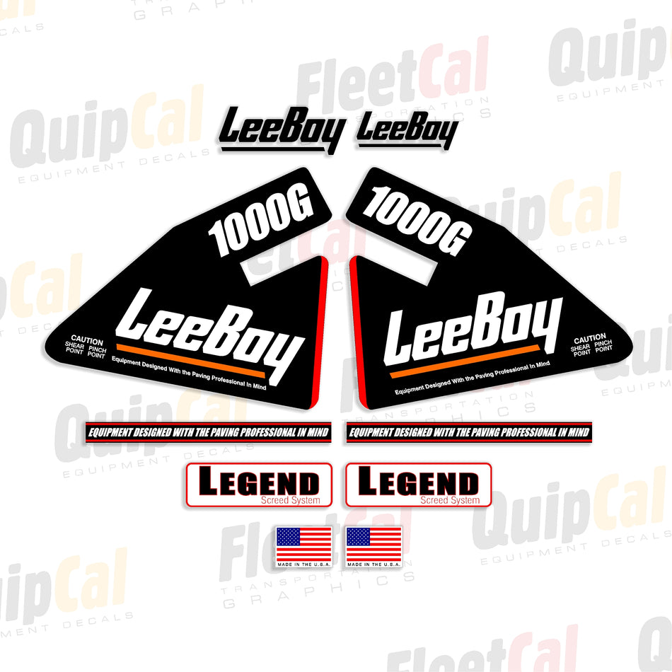 LeeBoy Paver Decals