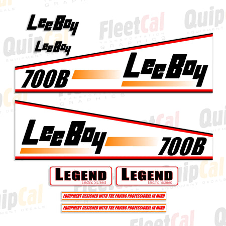 LeeBoy Paver Decals