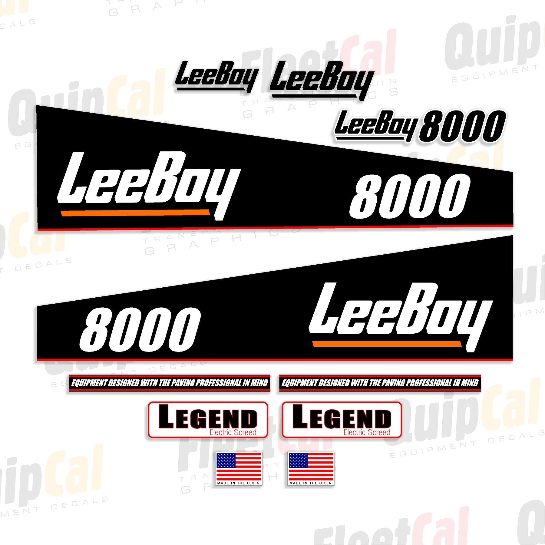 LeeBoy Paver Decals