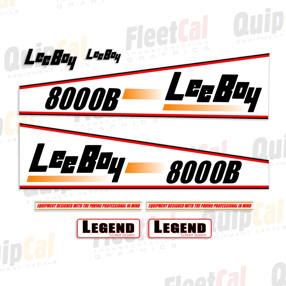 LeeBoy Paver Decals