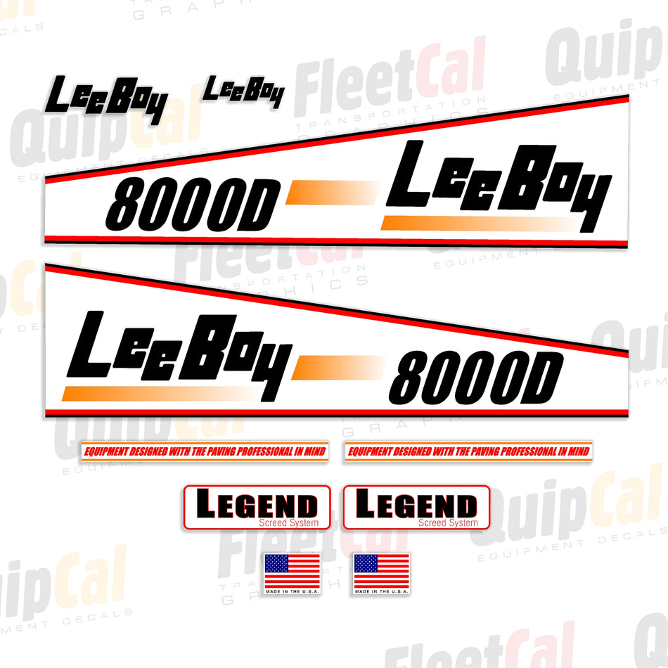 LeeBoy Paver Decals