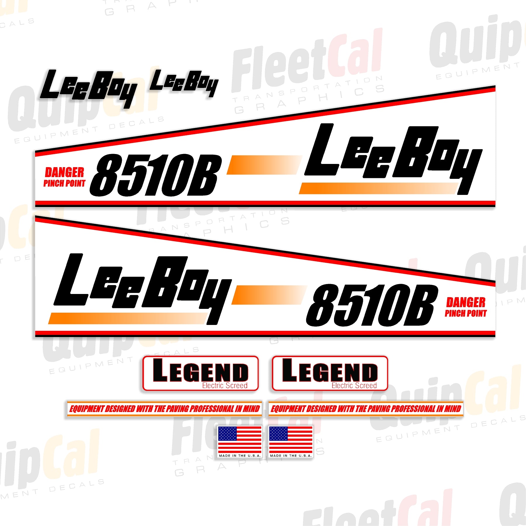 LeeBoy Paver Decals