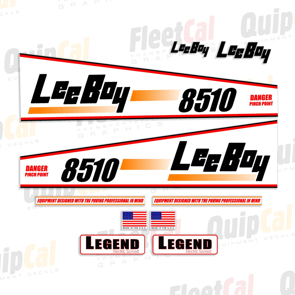 LeeBoy Paver Decals