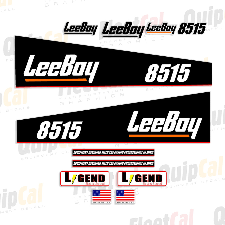 LeeBoy Paver Decals