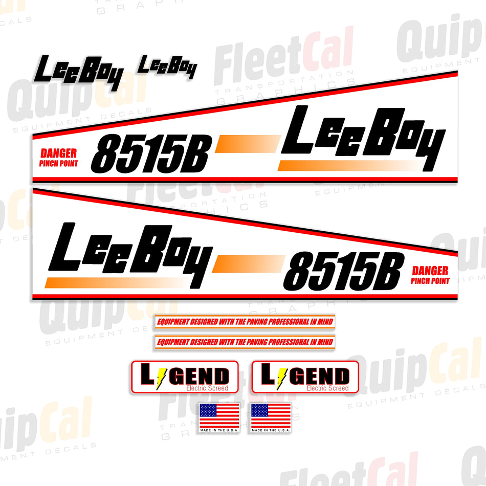 LeeBoy Paver Decals