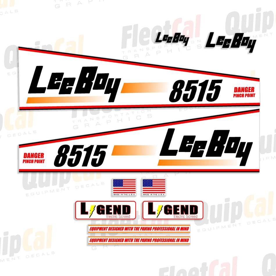 LeeBoy Paver Decals