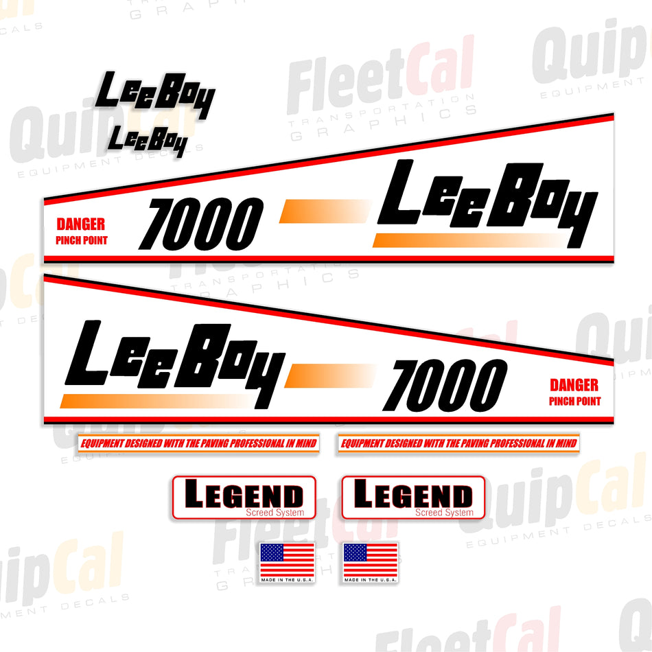 LeeBoy Paver Decals