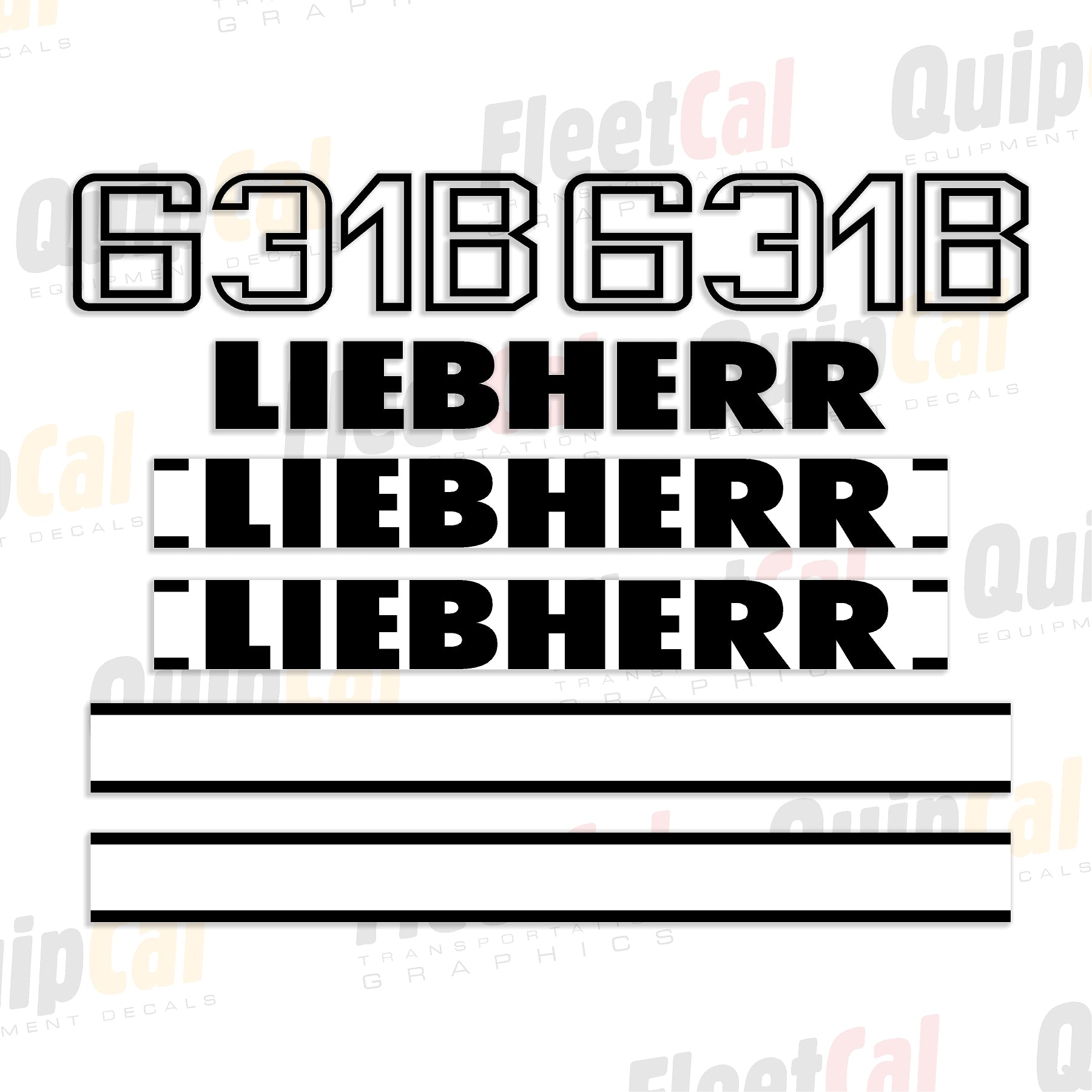 Liebherr Crawler Loader Decal Set