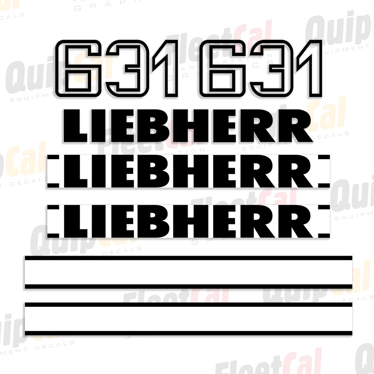 Liebherr Crawler Loader Decal Set