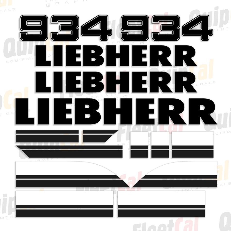 Liebherr Excavator Decals