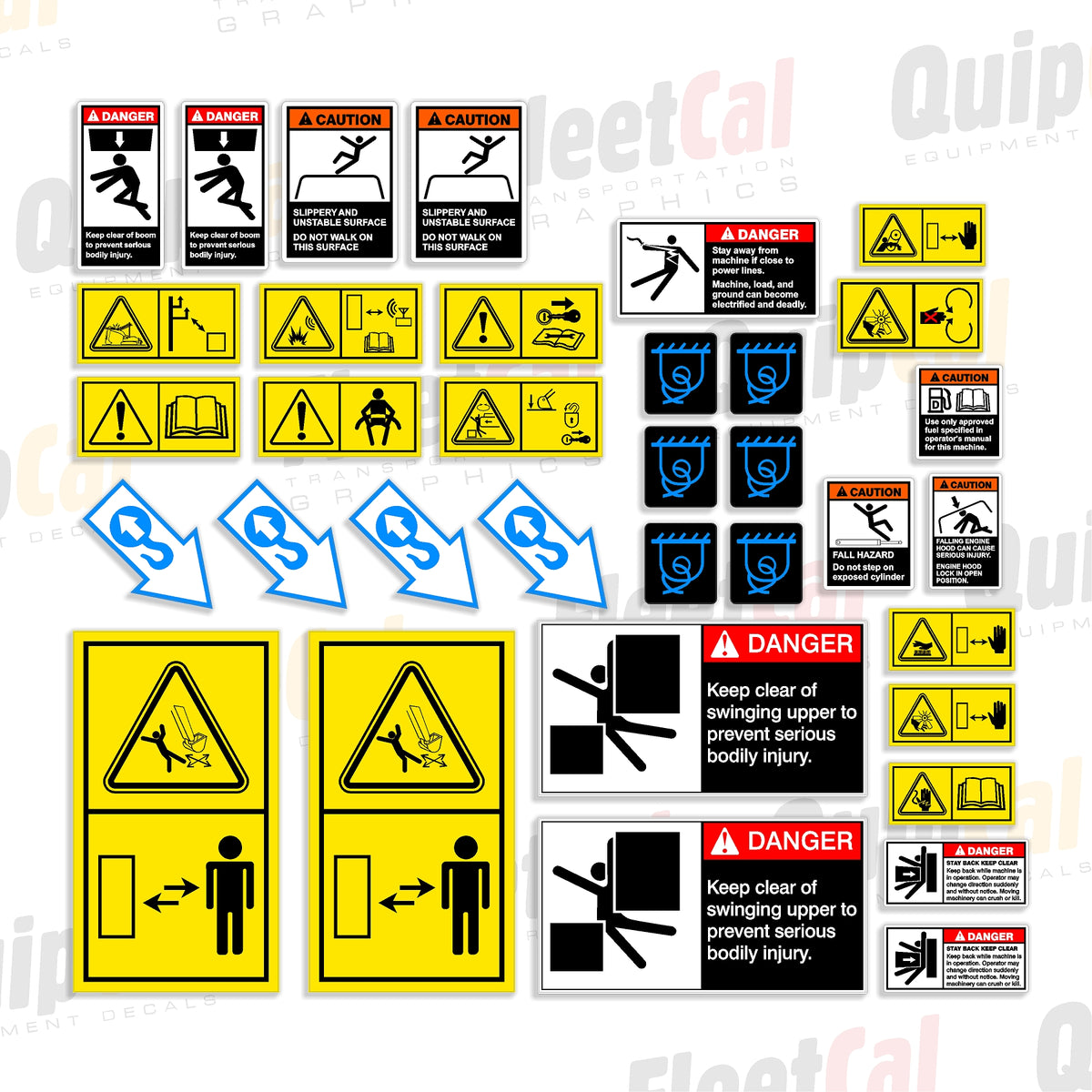 Link-Belt Excavator Safety Decals