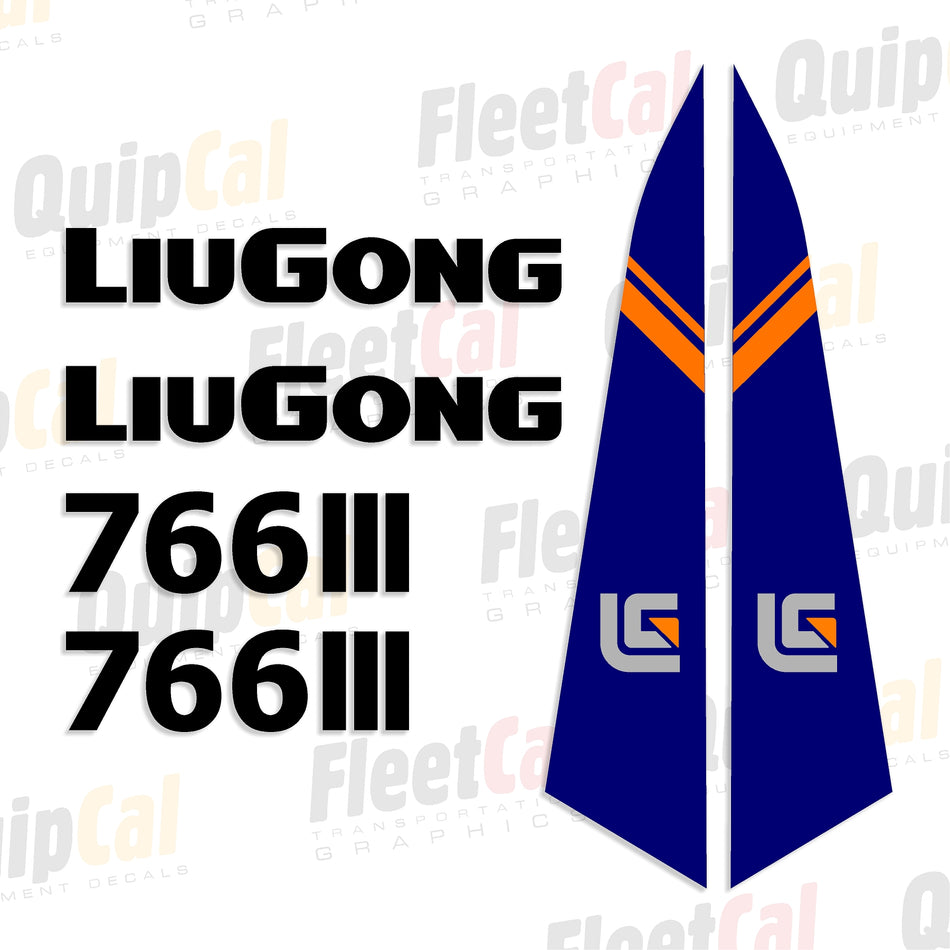 LiuGong 766 III Marking Decal Set