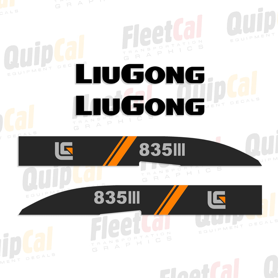 LiuGong 835 III Marking Decal Set