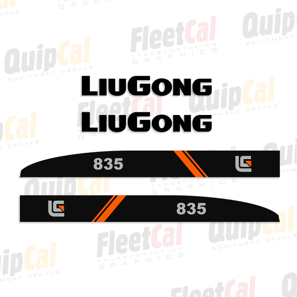 LiuGong 835 Marking Decal Set