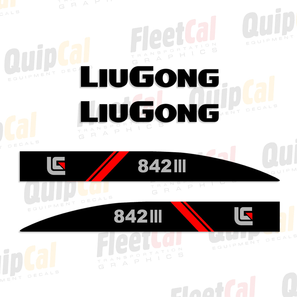 LiuGong 842 III Alternate Marking Decal Set