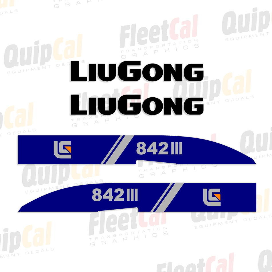 LiuGong 842 III Early Model Marking Decal Set