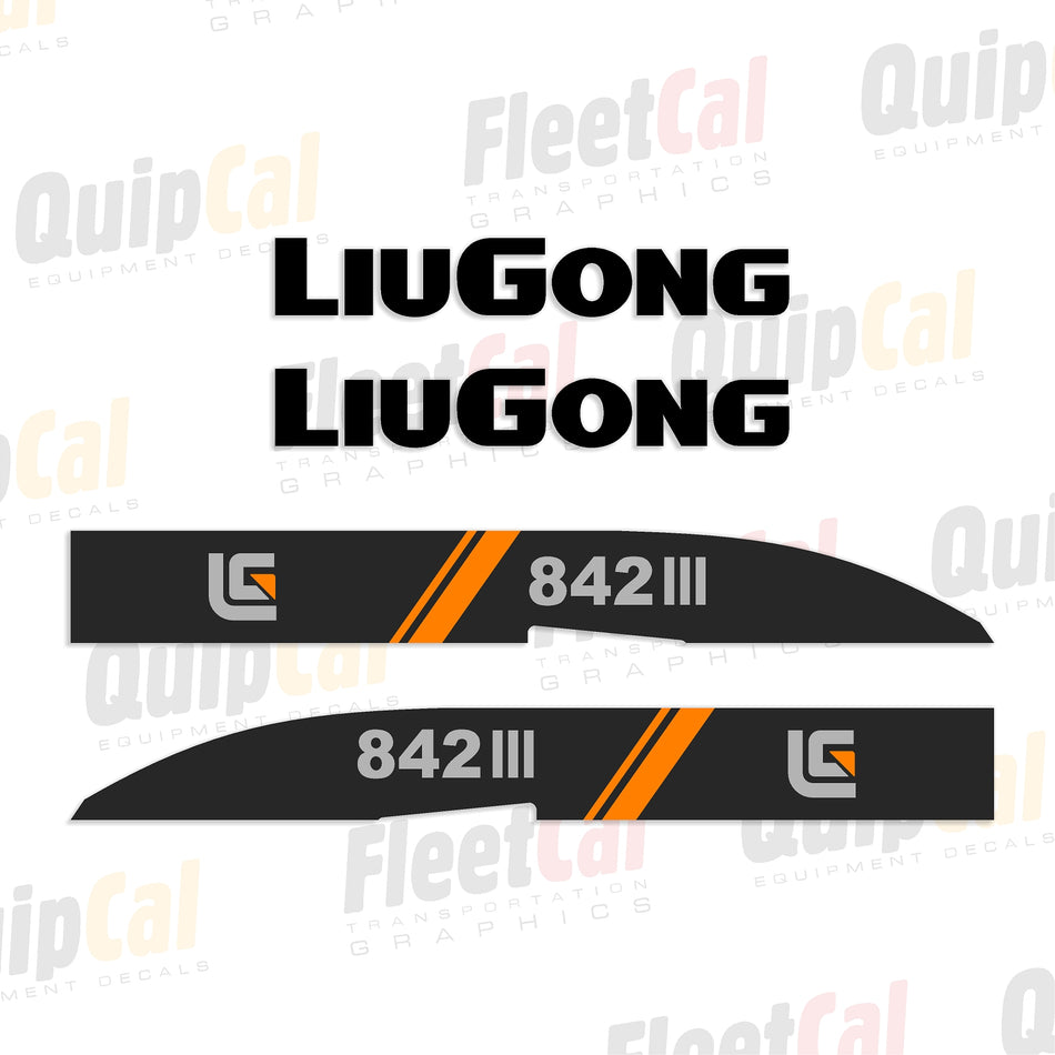 LiuGong 842 III Late Model Marking Decal Set