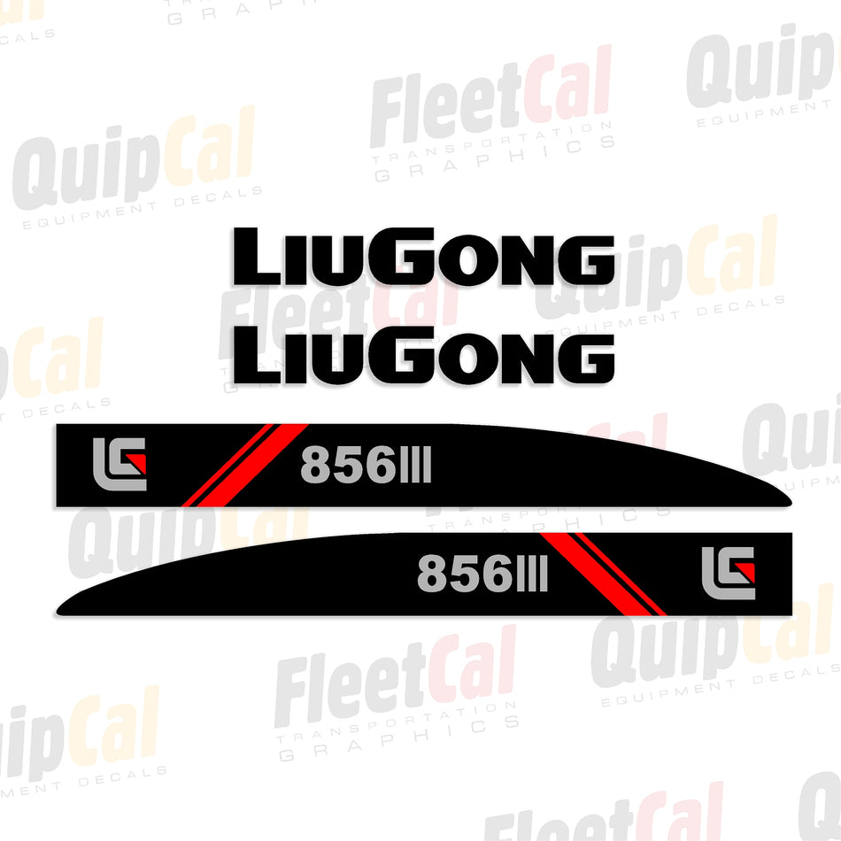 LiuGong 856 III Early Model Marking Decal Set