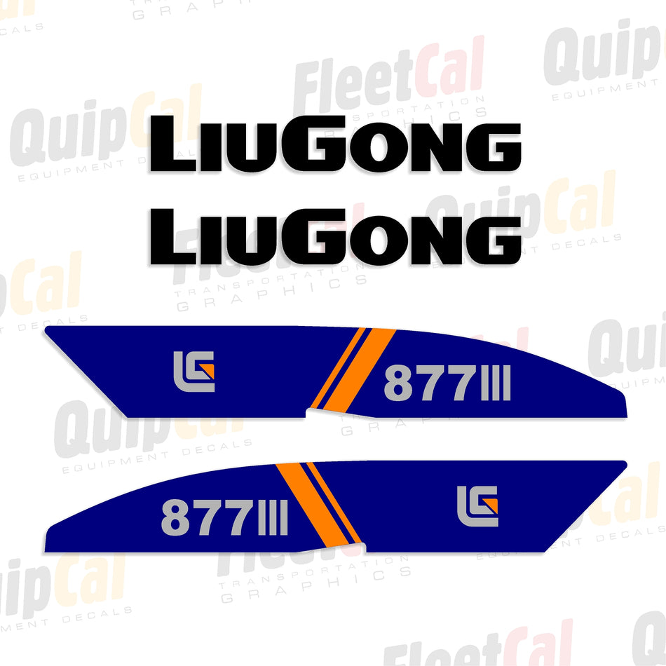 LiuGong 877 III Marking Decal Set