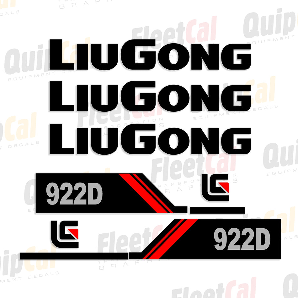 LiuGong 922D Alternate Marking Decal Set