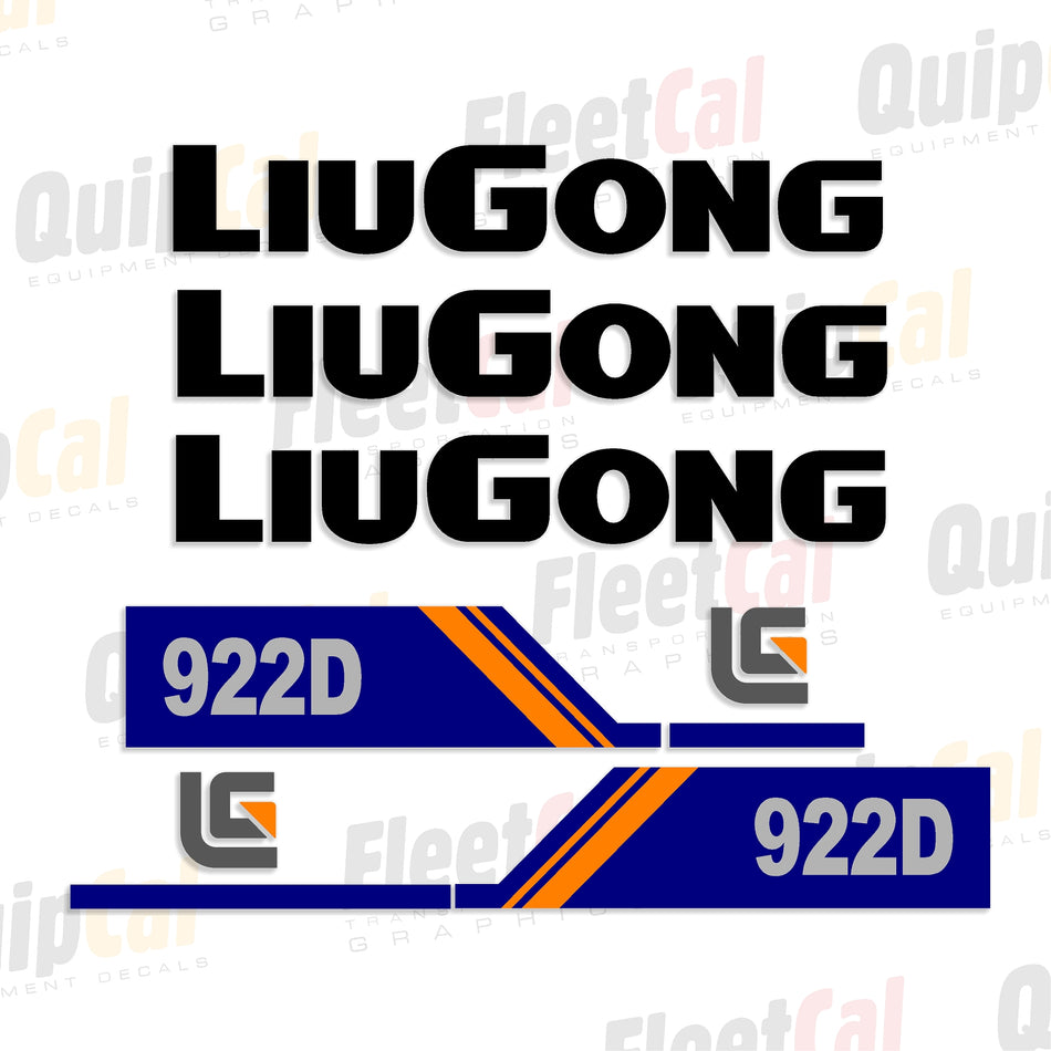 LiuGong 922D Marking Decal Set