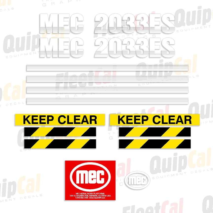 MEC Scissor Lift Decals