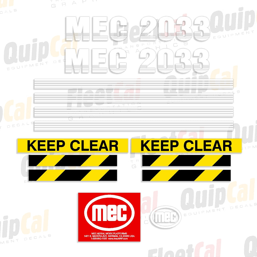 MEC Scissor Lift Decals