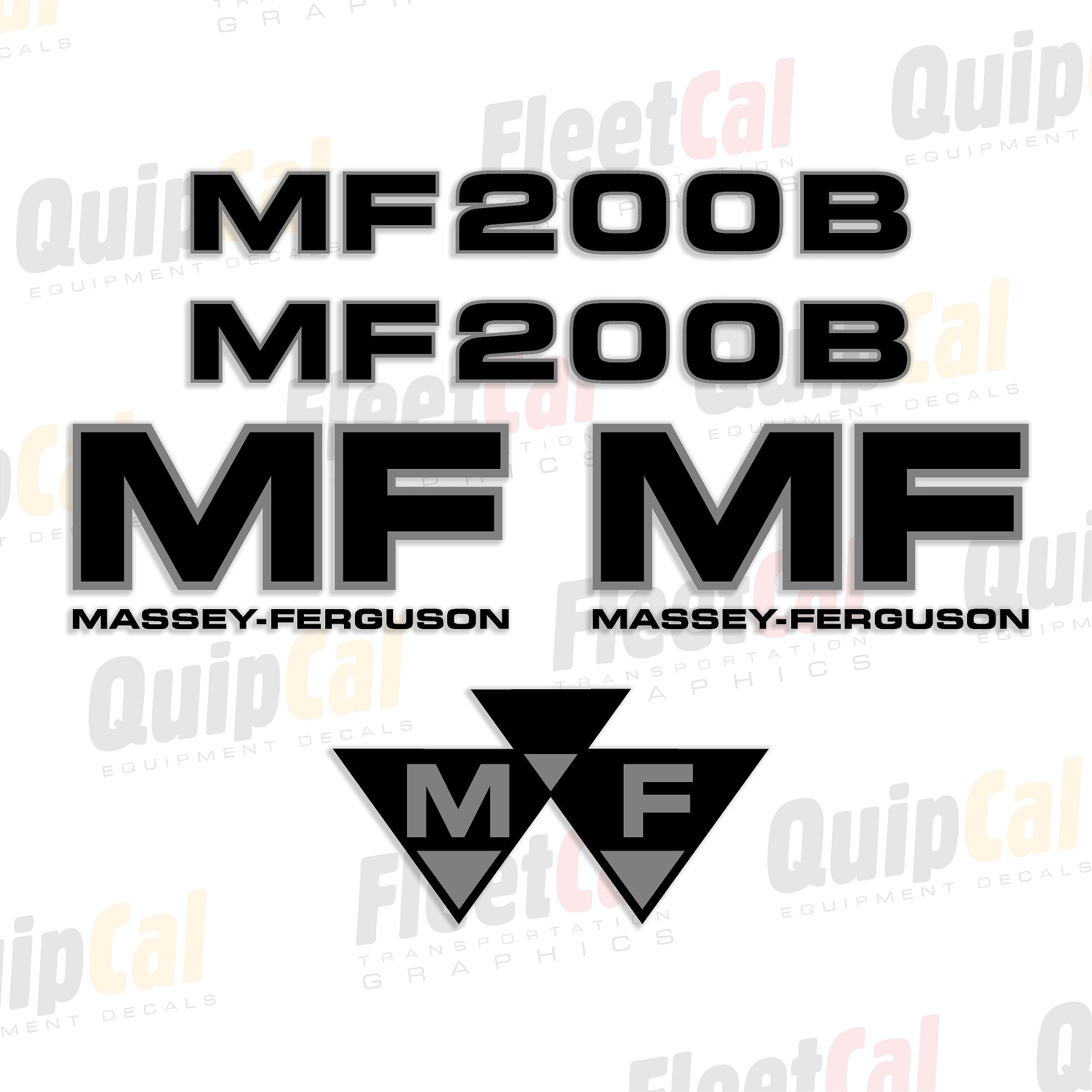 Massey Ferguson Industrial Dozer Decal Set