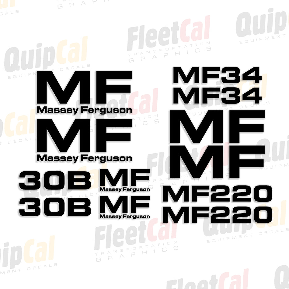 Massey Ferguson Industrial Loader Backhoe Decals