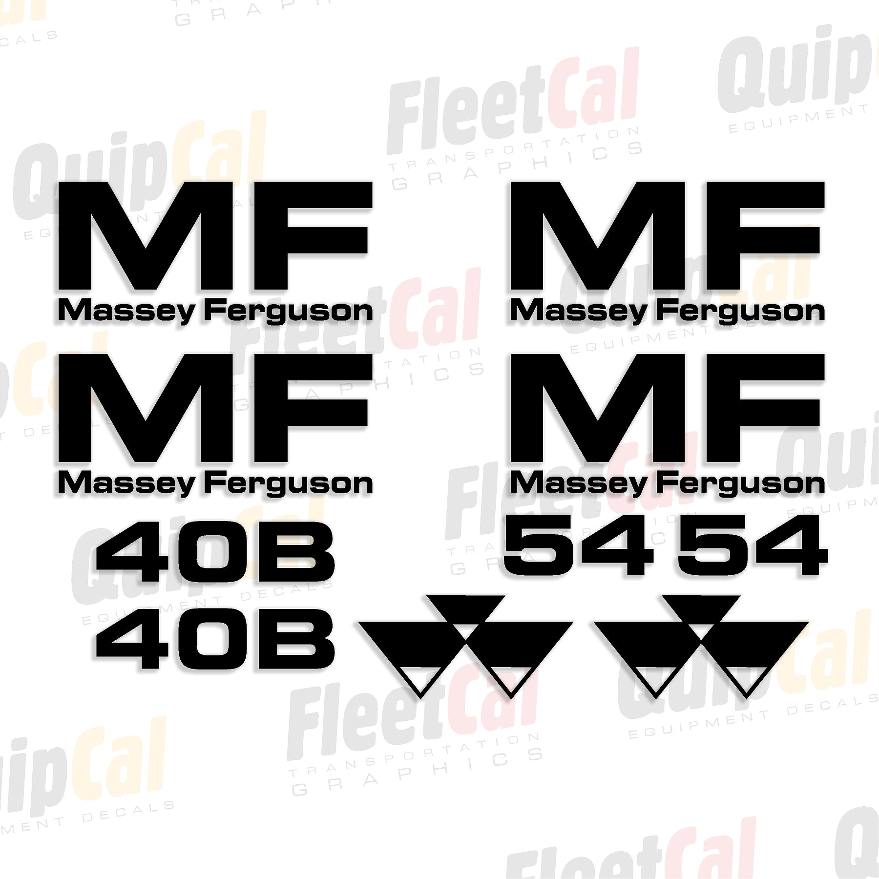 Massey Ferguson Industrial Loader Backhoe Decals