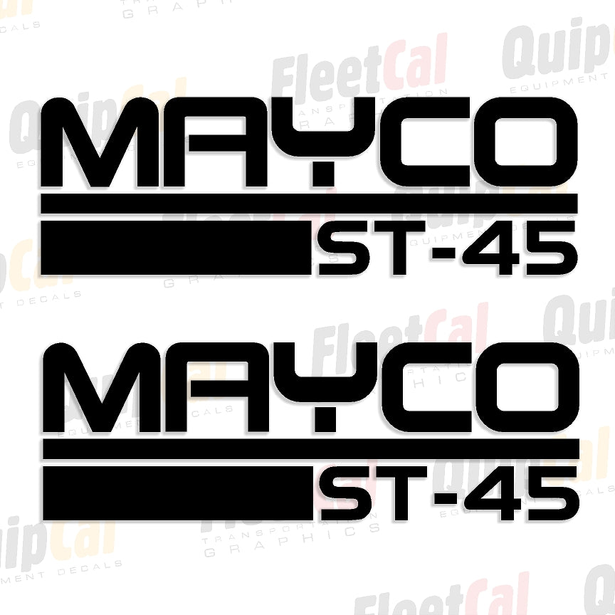 Mayco Concrete Pump Decals