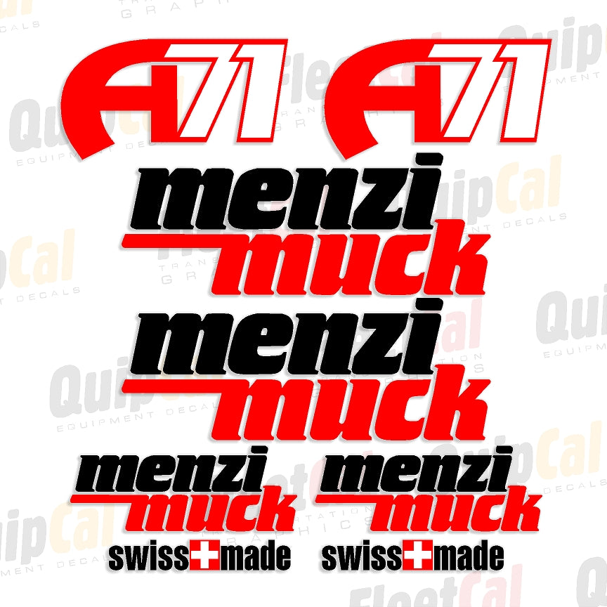 Menzi-Muck Excavator Decals