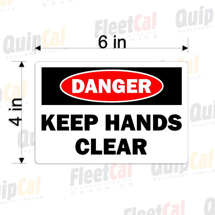 Miscellaneous Safety - Keep Hands Clear Safety Decals (QTY 10)